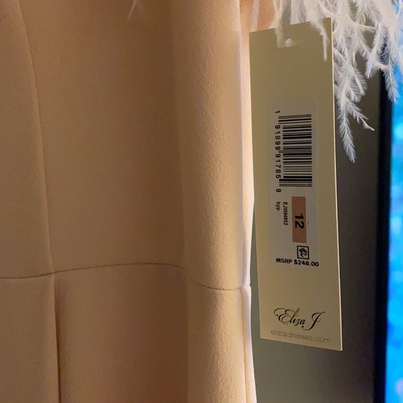 Eliza J Feather Top Jumpsuit - Size 12 NWT - Picture 4 of 4